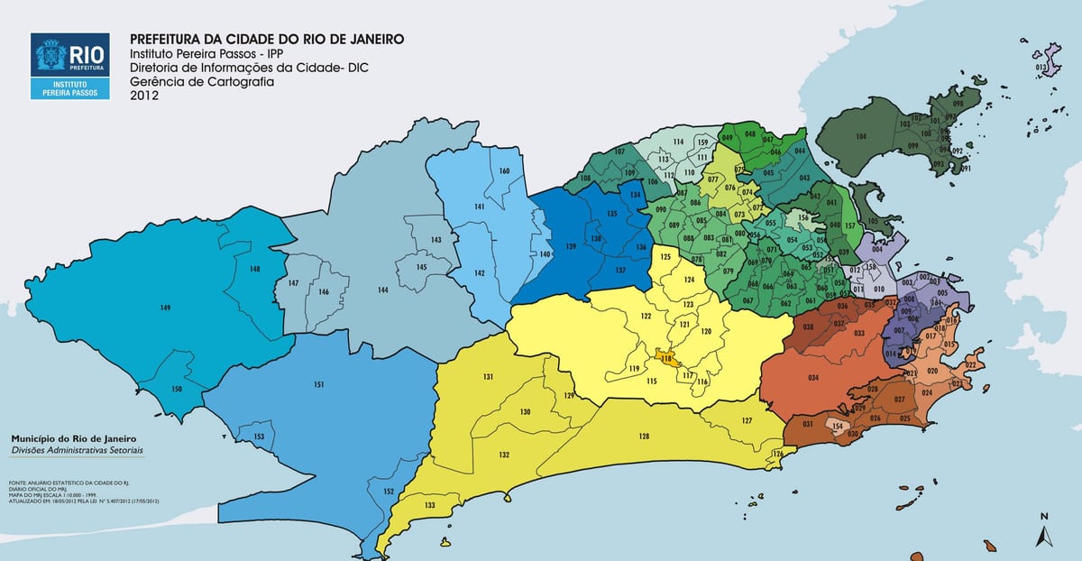 Hoteller i Rio de Janeiro arrondissement kort