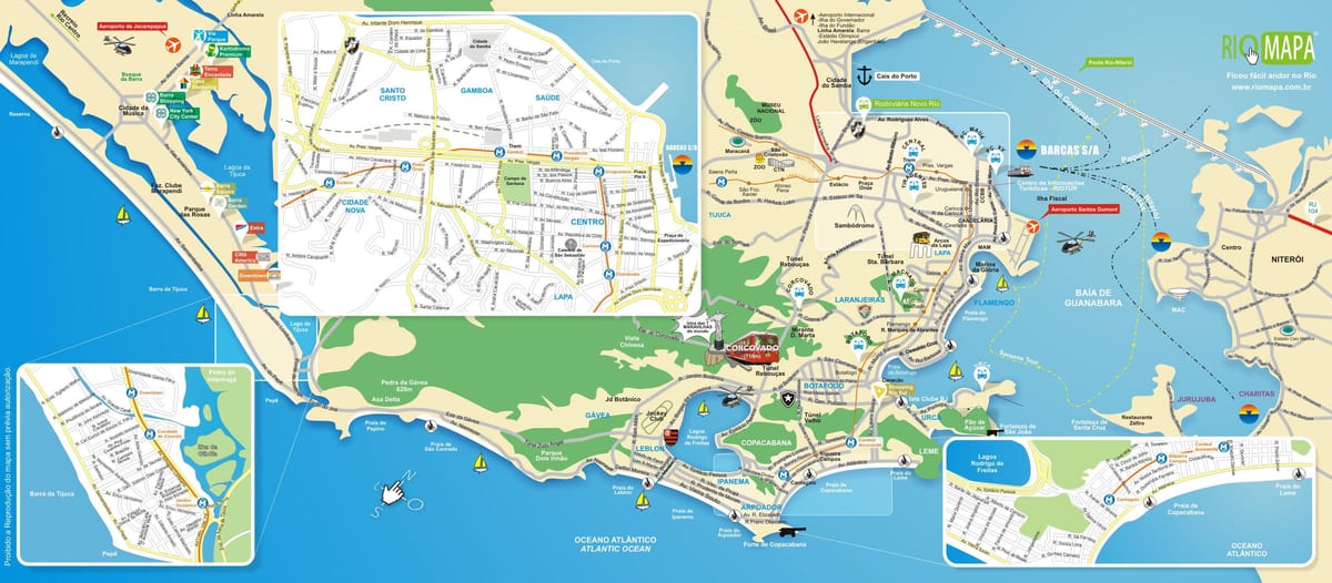Hoteller i Rio de Janeiro beach kort