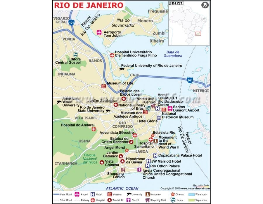Hoteller i Rio de Janeiro gemme kort