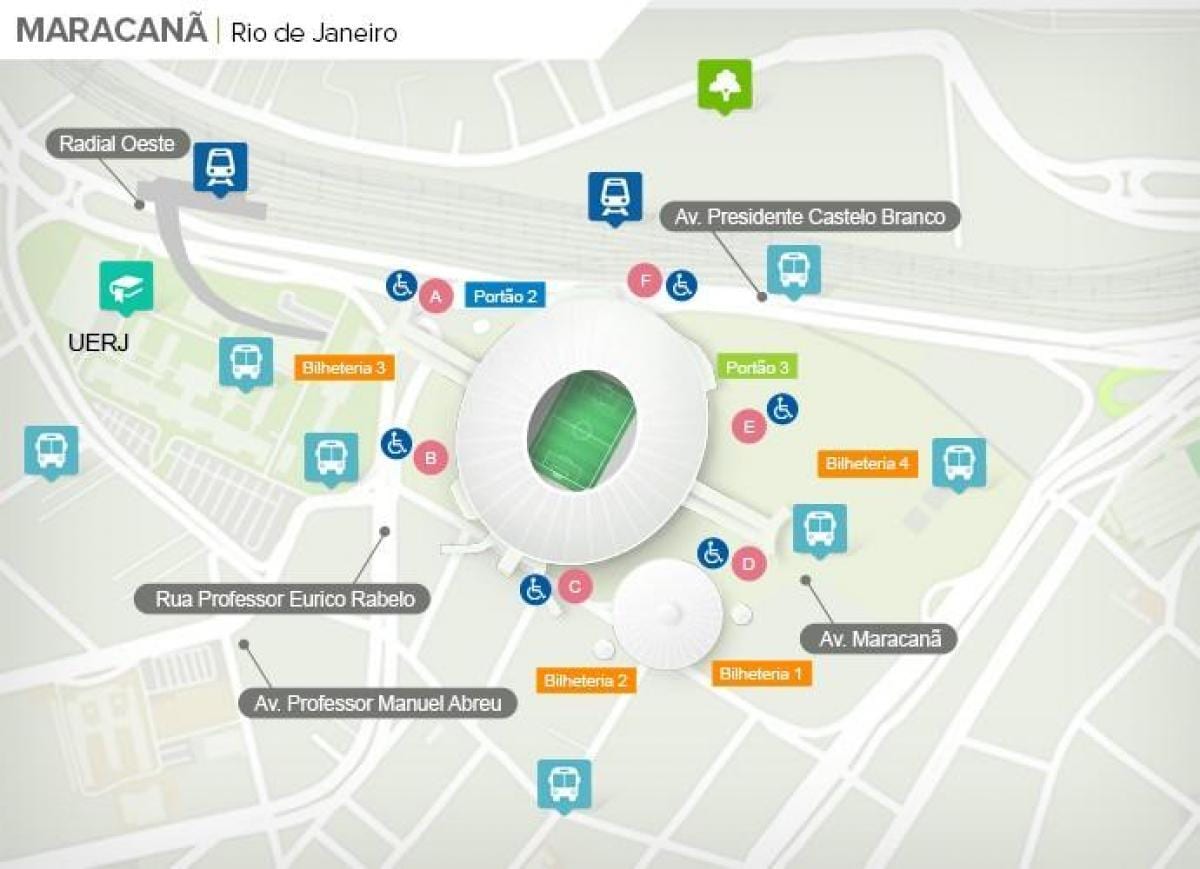 Hoteller i Rio de Janeiro stadion kort