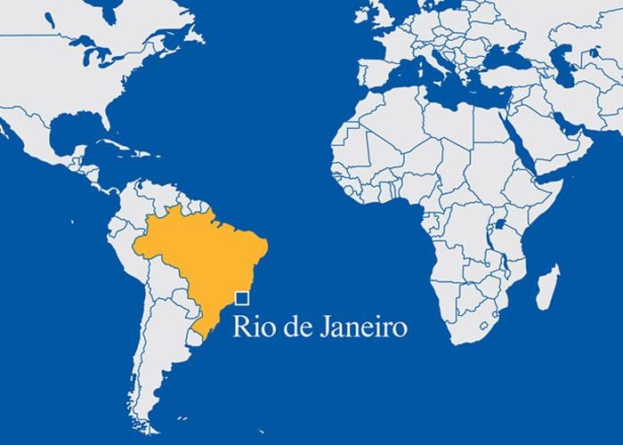verden kort, der viser, Rio de Janeiro
